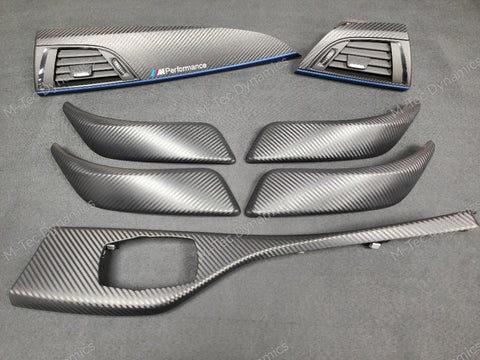 BMW F20 INTERIOR TRIM SET - 3D CARBON / BLUE ACCENT (#3)