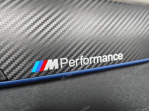 BMW F20 INTERIOR TRIM SET - 3D CARBON / BLUE ACCENT #3