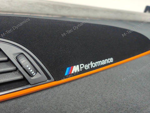 BMW F20 F21 F22 F23 CUSTOM INTERIOR TRIM SET - WRAPPING SERVICE - 3D CARBON / ALCANTARA / ORANGE ACCENT