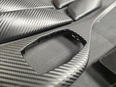 BMW F20 F21 F22 F23 CUSTOM INTERIOR TRIM SET - WRAPPING SERVICE - 3D CARBON / ALCANTARA / ORANGE ACCENT