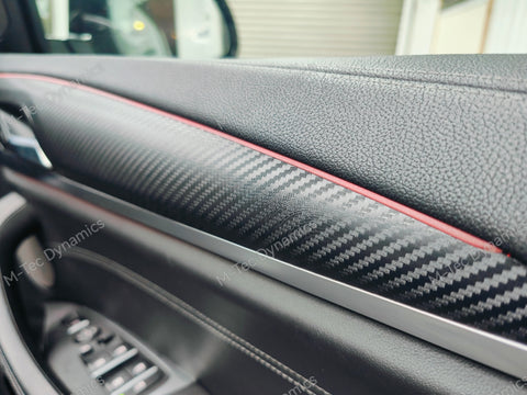 BMW F97 X3M COMPETITION INTERIOR TRIM SET WRAPPING SERVICE - 3D BLACK CARBON