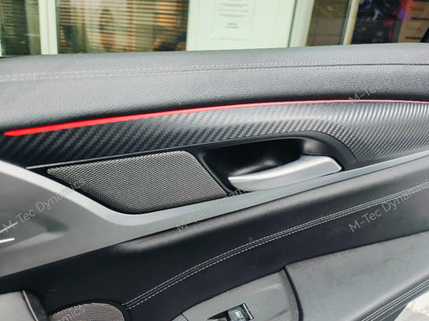 BMW F97 X3M COMPETITION INTERIOR TRIM SET WRAPPING SERVICE - 3D BLACK CARBON