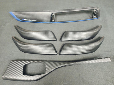 BMW F20 LCI-2 INTERIOR TRIM SET - 3D CARBON / BLUE ACCENT