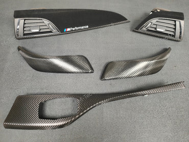 BMW F21 F22 PERFORMANCE STYLE INTERIOR TRIM SET - DEEP TEXTURED GLOSSY CARBON (MTD-TEX)