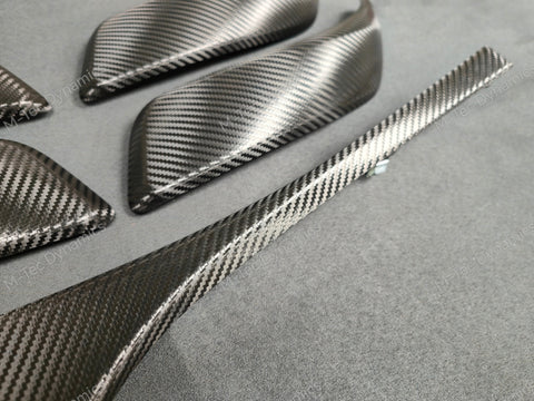 BMW F20 INTERIOR TRIM SET - DEEP TEXTURED GLOSSY CARBON / GLOSS BLACK ACCENT (MTD-TEX)