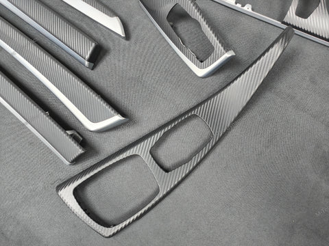 BMW F10 F11 MANUAL INTERIOR TRIM SET -  3D BLACK CARBON