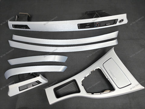 BMW E90 / E91 SILVER BRUSHED ALUMINIUM INTERIOR TRIM SET