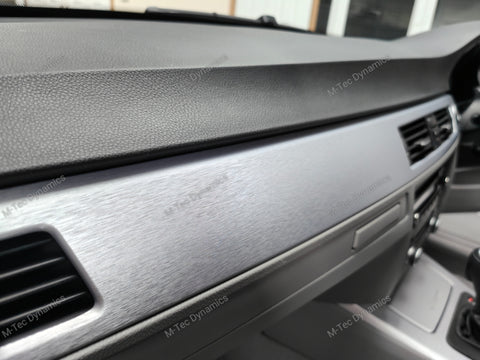 WRAPPING SERVICE - BMW E90 E91 E92 E93 INTERIOR TRIM SET - SILVER BRUSHED STEEL