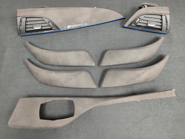 BMW F2X INTERIOR TRIM SET - ALCANTARA LOOK VINYL / BLUE ACCENT F20 F21 F22