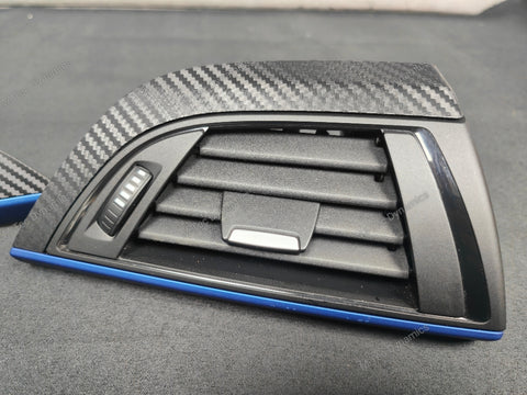 BMW F21 / F22 INTERIOR TRIM SET - 3D CARBON / BLUE ACCENT (GRADED) (#29)