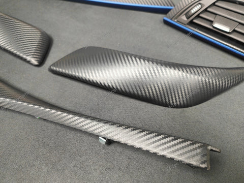 BMW F21 / F22 INTERIOR TRIM SET - 3D CARBON / BLUE ACCENT (GRADED) (#29)