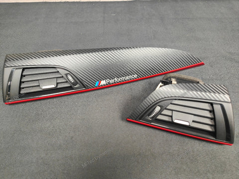 BMW F20 INTERIOR TRIM SET - 3D CARBON / MATT RED ACCENT (#28)