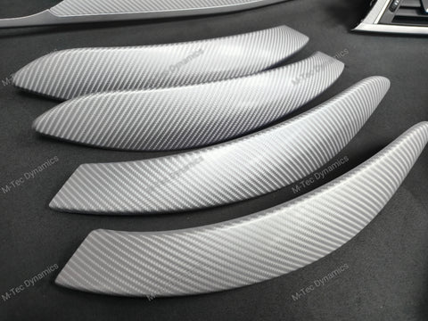 BMW F30 F31 F36 INTERIOR TRIM SET - 4D SILVER CARBON / SILVER ACCENT