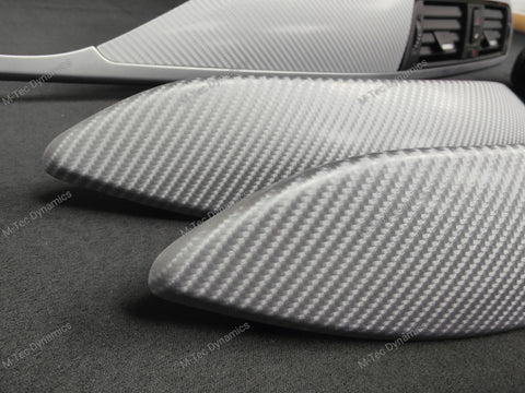 BMW F30 F31 F36 INTERIOR TRIM SET - 4D SILVER CARBON / SILVER ACCENT