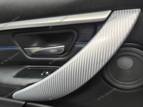 WRAPPING SERVICE - BMW F3X INTERIOR TRIM SET 4D SILVER CARBON F30 F31 F32 F33 F36