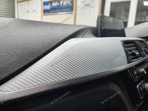 WRAPPING SERVICE - BMW F3X INTERIOR TRIM SET 4D SILVER CARBON F30 F31 F32 F33 F36