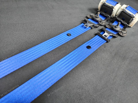 BMW E36 COUPE M3 CUSTOM BLUE FRONT SEAT BELT SET