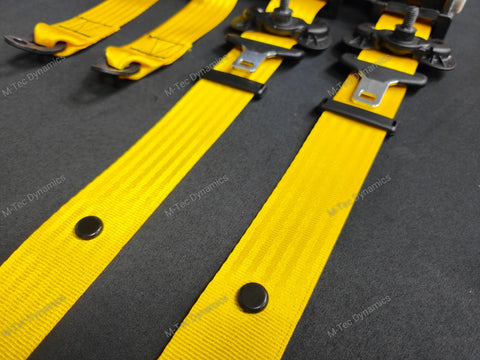 BMW 3-SERIES E92 COUPE (M3) YELLOW FRONT & REAR SEAT BELT SET