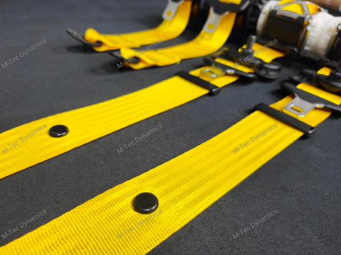 BMW 3-SERIES E92 COUPE (M3) YELLOW FRONT & REAR SEAT BELT SET