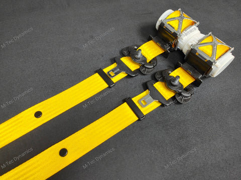 BMW 3-SERIES E92 COUPE (M3) YELLOW FRONT & REAR SEAT BELT SET