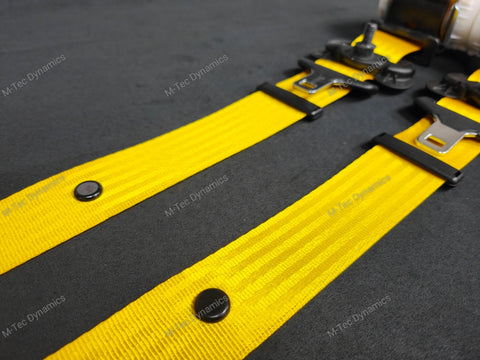 BMW 3-SERIES E92 COUPE (M3) YELLOW FRONT & REAR SEAT BELT SET