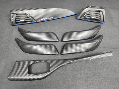 BMW F20 INTERIOR TRIM SET - 3D CARBON / BLUE ACCENT (#33)