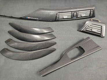 BMW F30 F31 F36 F80 M3 LCI INTERIOR TRIM SET - 4D CARBON / BLACK ACCENT