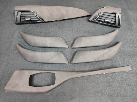 BMW F2X INTERIOR TRIM SET - ALCANTARA LOOK VINYL / GLOSS BLACK ACCENT F20 F21 F22 (#30)