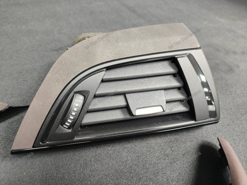 BMW F2X INTERIOR TRIM SET - ALCANTARA LOOK VINYL / GLOSS BLACK ACCENT F20 F21 F22 (#30)