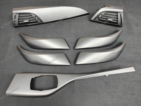 BMW F20 F21 F22 INTERIOR TRIM SET - SHADOW GREY / GLOSS BLACK ACCENT (#31)