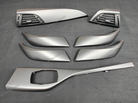 BMW F20 F21 F22 INTERIOR TRIM SET - SHADOW GREY / GLOSS BLACK ACCENT (#31)