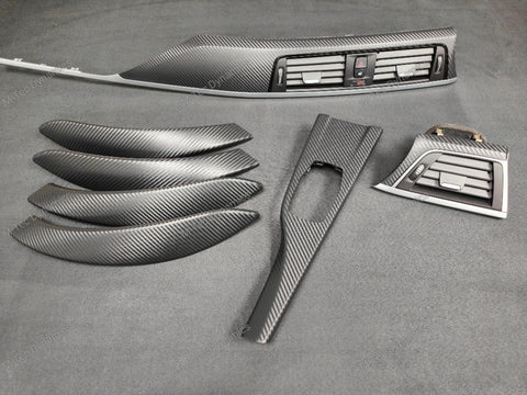 BMW F30 F31 F36 F80 M3 INTERIOR TRIM SET - 3D CARBON / SILVER ACCENT