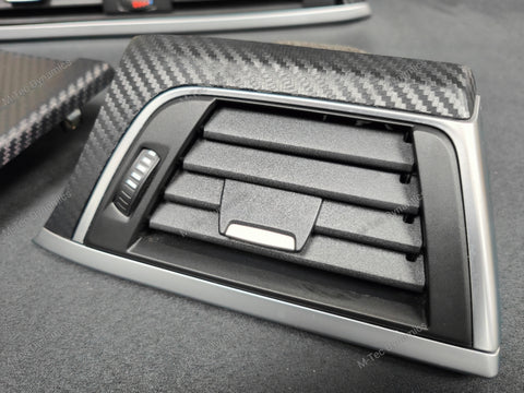 BMW F30 F31 F36 F80 M3 INTERIOR TRIM SET - 3D CARBON / SILVER ACCENT