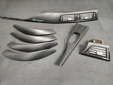 BMW F30 F31 F36 F82 INTERIOR TRIM SET - 3D CARBON / BLACK ACCENT