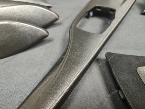 WRAPPING SERVICE - BMW F3X INTERIOR TRIM SET - BLACK BRUSHED ALUMINIUM / ALCANTARA - F30 F31 F32 F33 F36