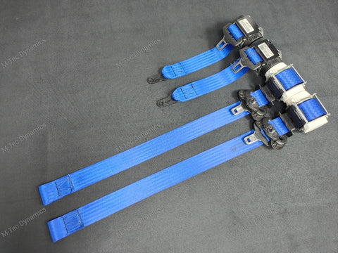 BMW 3-SERIES E92 COUPE (M3) BLUE FRONT & REAR SEAT BELT SET