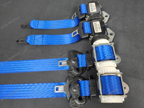 BMW 3-SERIES E92 COUPE (M3) BLUE FRONT & REAR SEAT BELT SET