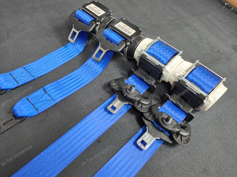 BMW 3-SERIES E92 COUPE (M3) BLUE FRONT & REAR SEAT BELT SET