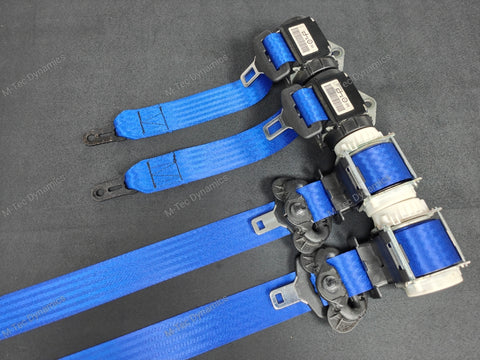 BMW 1-SERIES E81 / E82 COUPE (1M) BLUE FRONT & REAR SEAT BELT SET