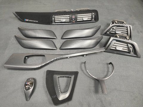 BMW F20 F21 F22 F23 LCI-2 PERFORMANCE STYLE INTERIOR TRIM SET - 3D CARBON - WRAPPING SERVICE