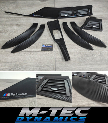 BMW F30 F31 F36 F80 PERFORMANCE STYLE INTERIOR TRIM SET - 3D CARBON