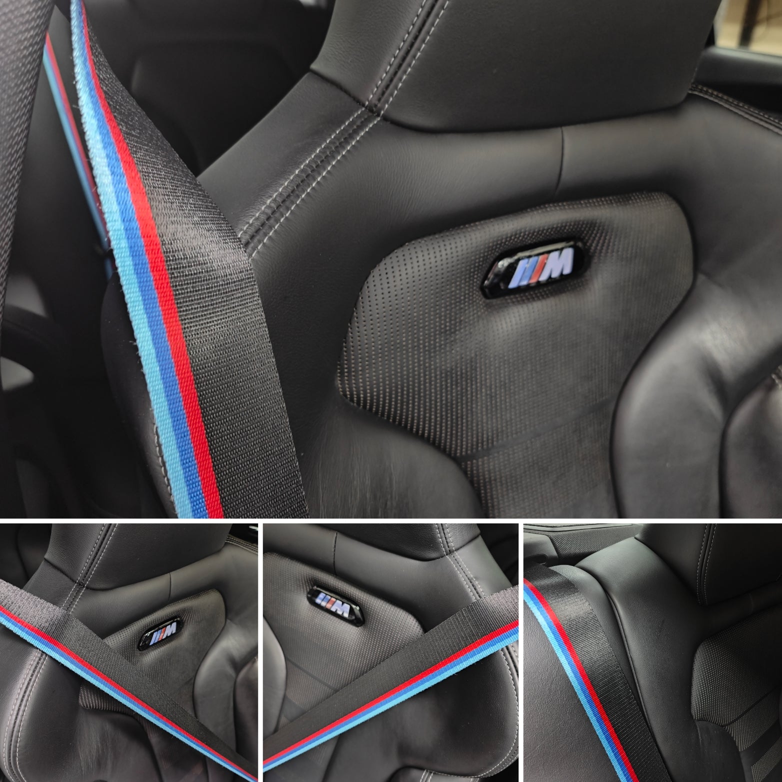 BMW F10 - COMPETITION WIDE STRIPE - SEAT BELT RE-WEBBING SERVICE - REMOVAL, RE-WEB & REFIT (FRONT & REAR)