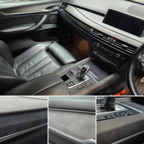 BMW X5 F15 INTERIOR TRIM SET - CUSTOM ALCANTARA STYLE VINYL & FABRIC COMBO