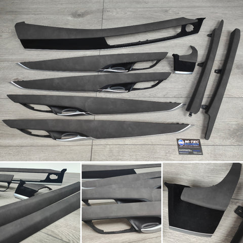 BMW X5 F15 INTERIOR TRIM SET - CUSTOM ALCANTARA STYLE VINYL & FABRIC COMBO