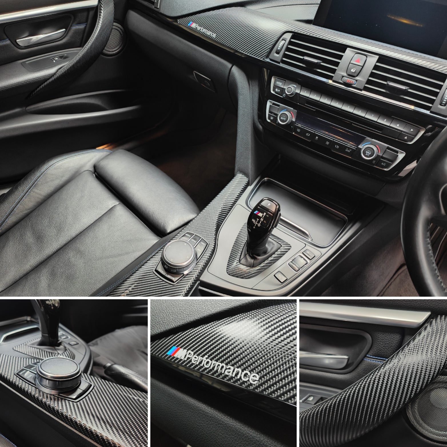 WRAPPING SERVICE - BMW F30 F31 F32 F33 F36 INTERIOR TRIM SET - 4D CARBON