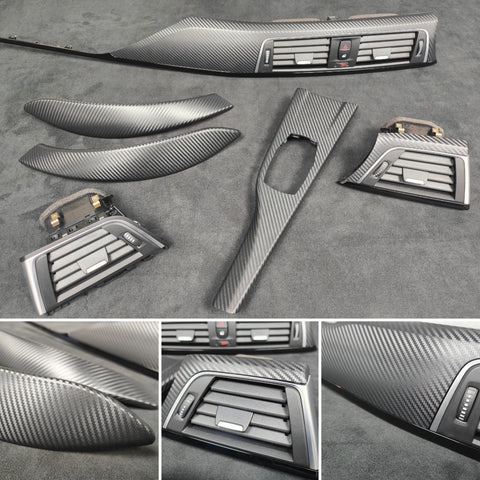 BMW F32 LCI COUPE INTERIOR TRIM SET - 3D CARBON / BLACK ACCENT