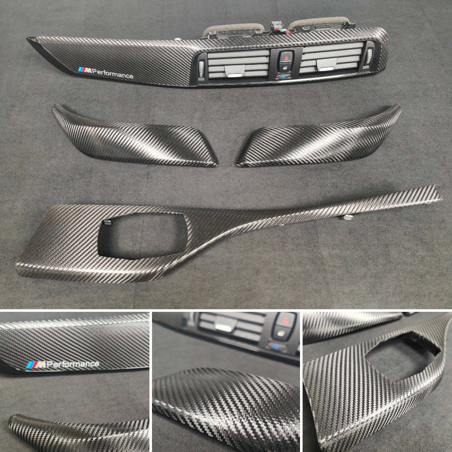 BMW F21 F22 LCI-2 INTERIOR TRIM SET - PREMIUM TEXTURED BLACK CARBON