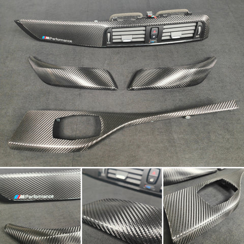 BMW F21 F22 LCI-2 INTERIOR TRIM SET - PREMIUM TEXTURED BLACK CARBON