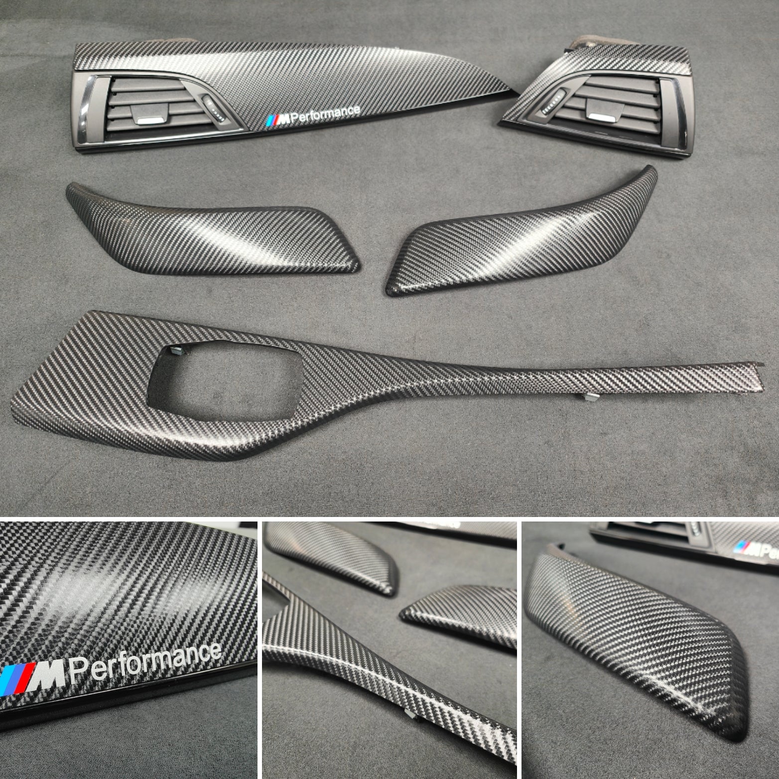 BMW F21 F22 INTERIOR TRIM SET - 4D CARBON / GLOSS BLACK ACCENT