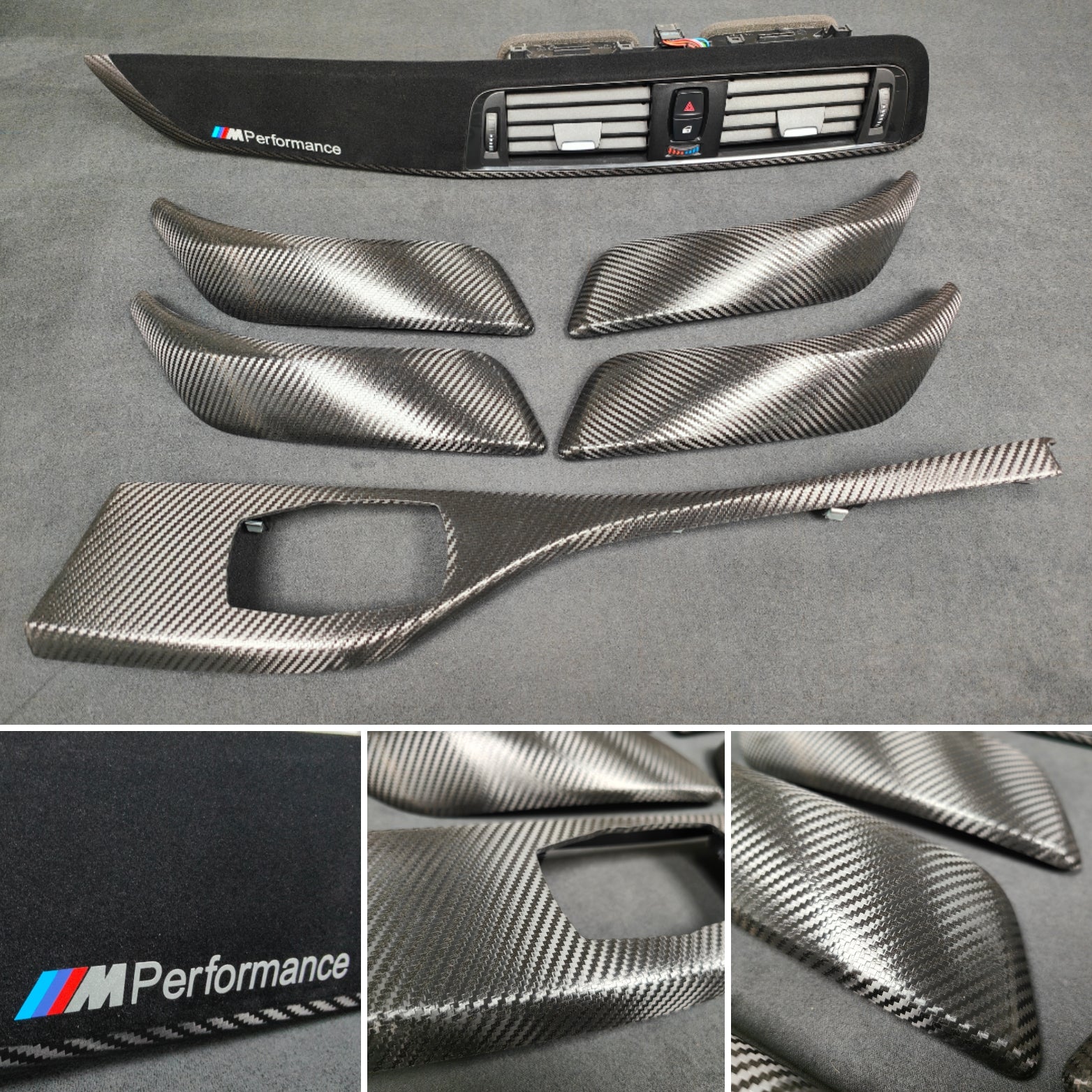 BMW F20 LCI-2 PERFORMANCE STYLE INTERIOR TRIM SET - DEEP TEXTURED GLOSSY CARBON (MTD-TEX)